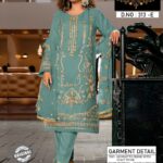 Elegant Pakistani Suit For Her With Work (SKU-34416)