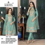Organza Embroidered Pakistani Suits